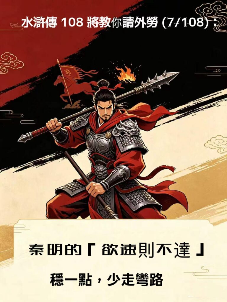 水滸傳 108 將教你請外勞 (7/108)：秦明的「欲速則不達」