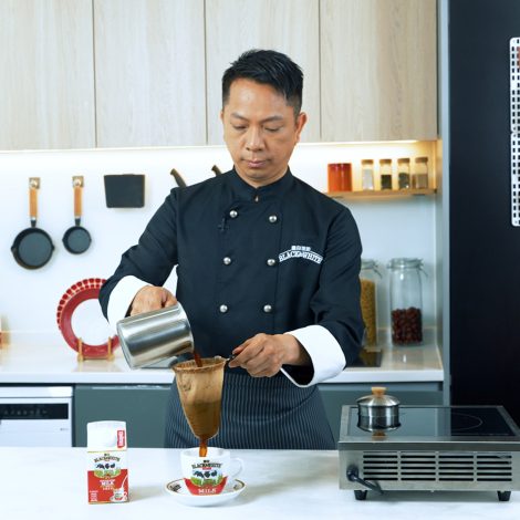 黑白淡奶官方產品及奶茶情境圖片