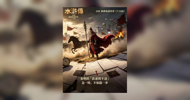 水滸傳 108 將教你請外勞 (7/108)：秦明的「欲速則不達」