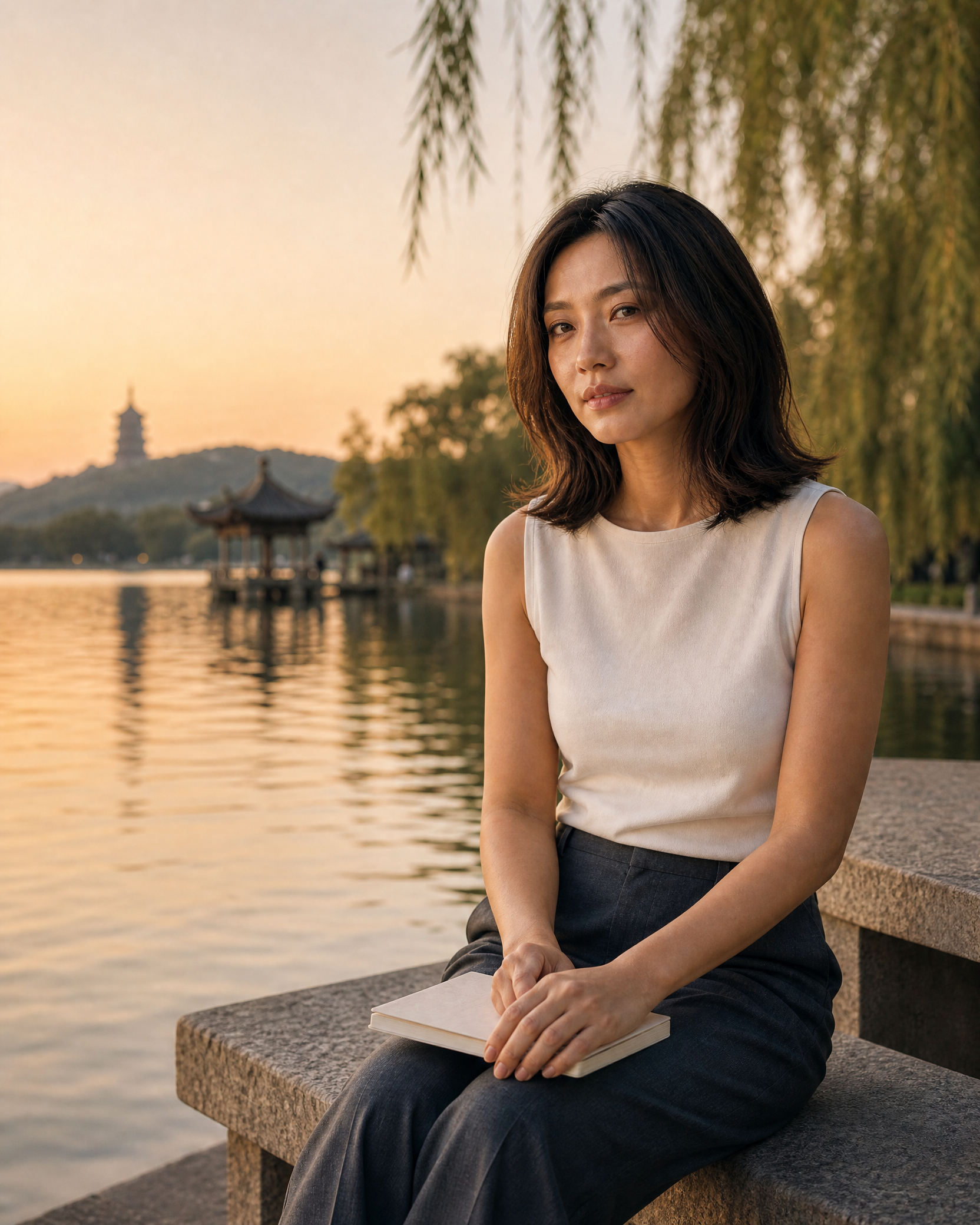 Solene 在杭州西湖湖畔安靜整理手記